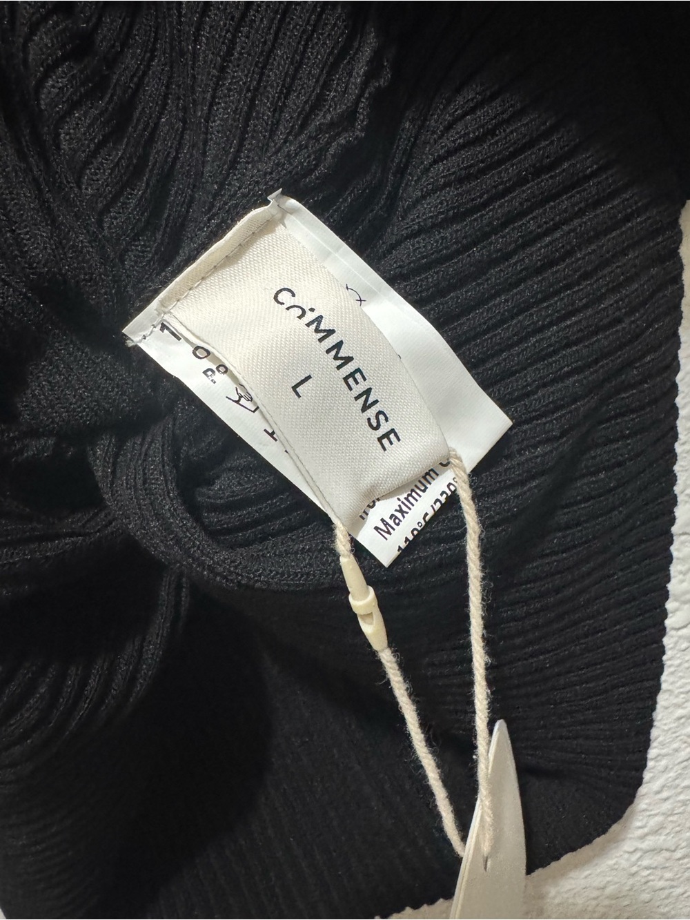 Commense Black Cross-Front Ribbed Tank - Picture 5 of 5